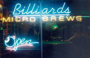 Custom made outdoor neon sign in Berkeley, CA