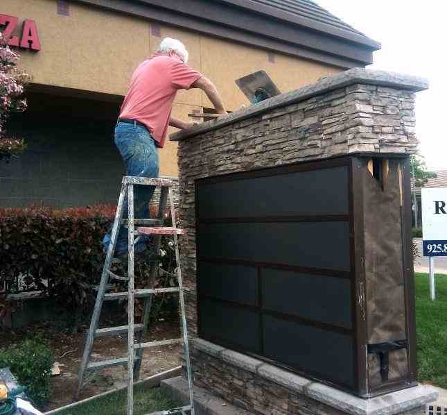 Precision assembly ensuring professional monument sign installation