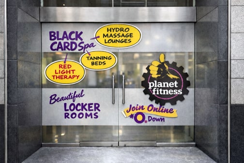 Frosted vinyl privacy window graphics